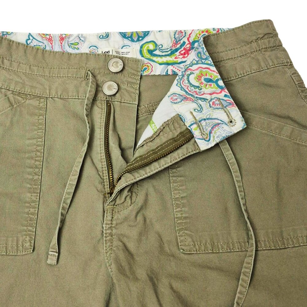 Vintage Lee Just Below The Waist Light Green Capri Pants, Stretch, Women's 10M - Picture 3 of 11